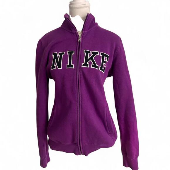 Nike Jackets & Blazers - Nike Vintage Women’s Retro Streetwear Full Zip Jacket Patch On Sleeve Size L
